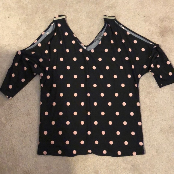 Suzy Shier Tops - Cold Shoulder Blouse